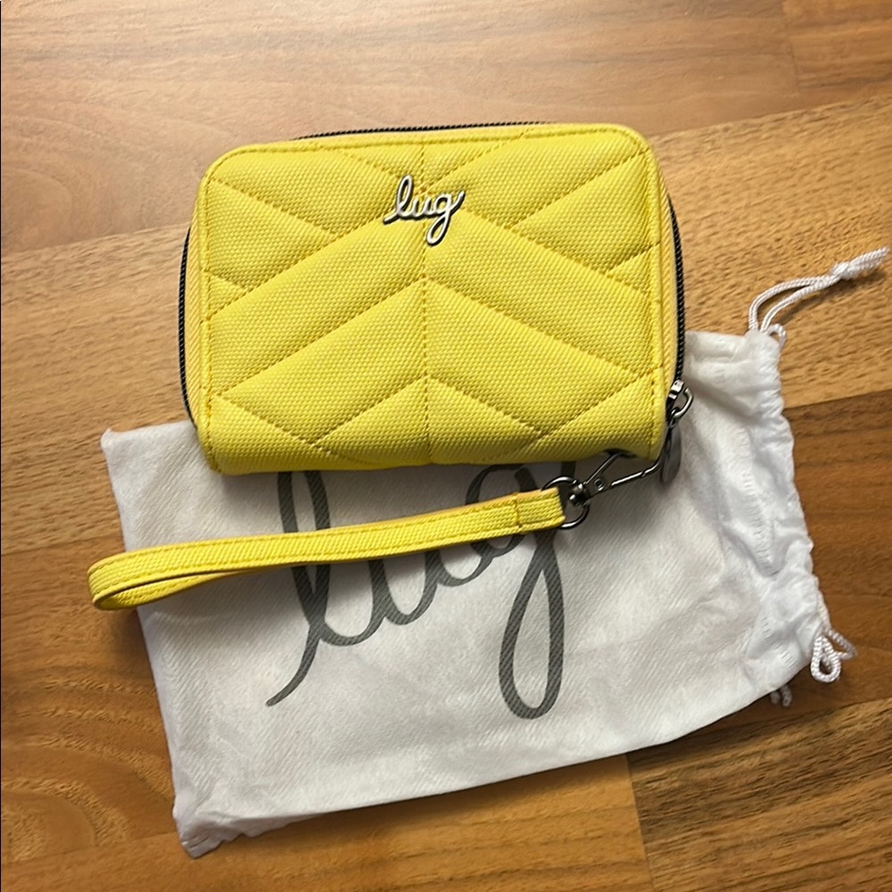 lug Yellow Quilted Wristlet Wallet by Lug